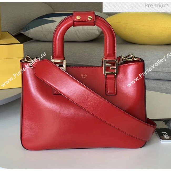 Fendi FF Tote Small Calfskin Bag Red 2020 (HX-20032007)