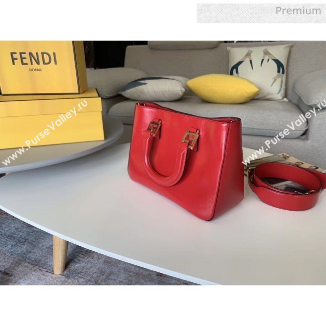 Fendi FF Tote Small Calfskin Bag Red 2020 (HX-20032007)