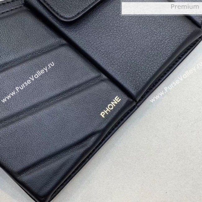 Fendi Leather Pockets Clutch/Shoulder Bag Black 2020 (CL-20032013)