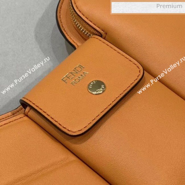 Fendi Leather Pockets Clutch/Shoulder Bag Brown 2020 (CL-20032016)