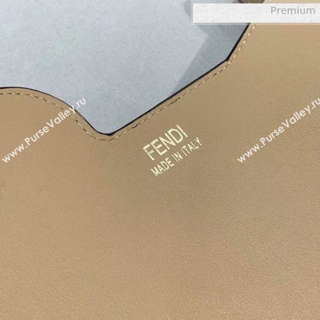 Fendi Leather Pockets Clutch/Shoulder Bag Apricot 2020 (CL-20032017)