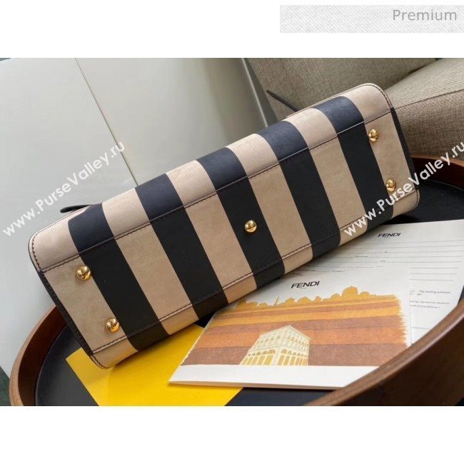 Fendi Pequin Striped Nubuck Leather Medium Peekaboo Bag 2019 (AFEI-20032018)