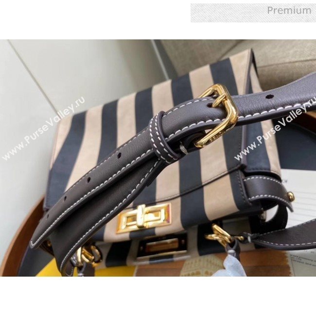 Fendi Pequin Striped Nubuck Leather Medium Peekaboo Bag 2019 (AFEI-20032018)