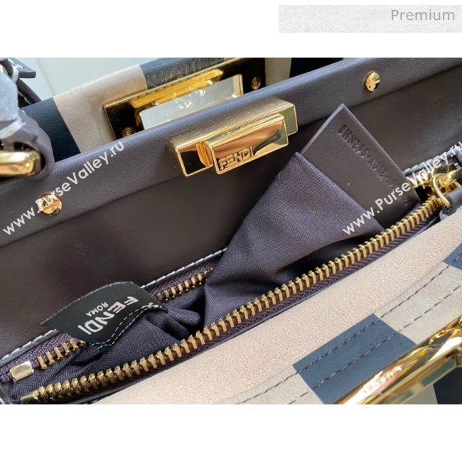 Fendi Pequin Striped Nubuck Leather Medium Peekaboo Bag 2019 (AFEI-20032018)