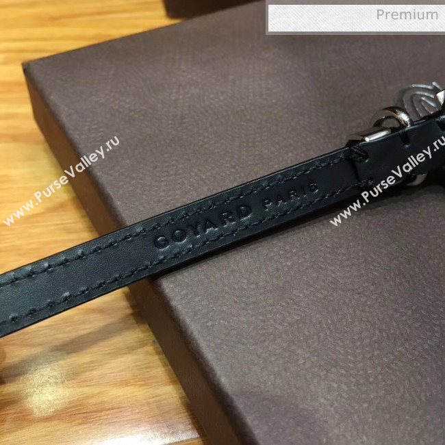Goyard Edmond Leather Strap Bracelet Black 2020 (TS-20032040)