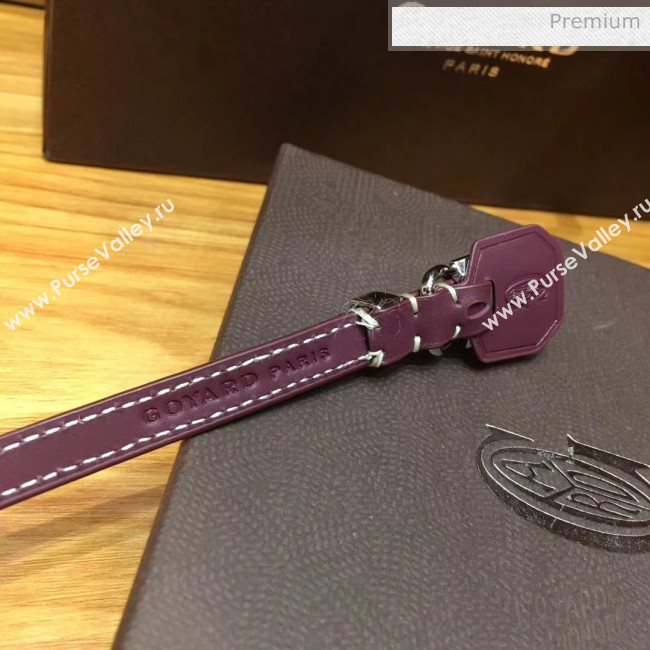 Goyard Edmond Leather Strap Bracelet Burgundy 2020 (TS-20032041)