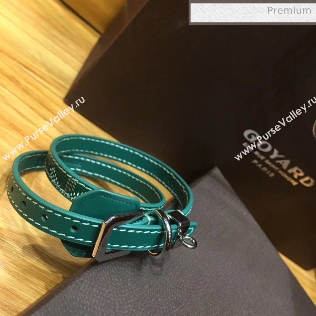 Goyard Edmond Leather Strap Bracelet Green 2020 (TS-20032042)
