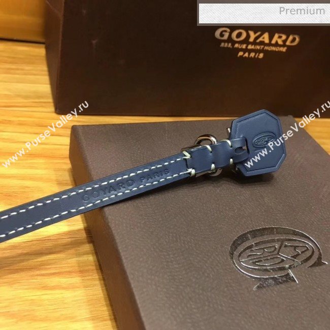 Goyard Edmond Leather Strap Bracelet Royal Blue 2020 (TS-20032043)