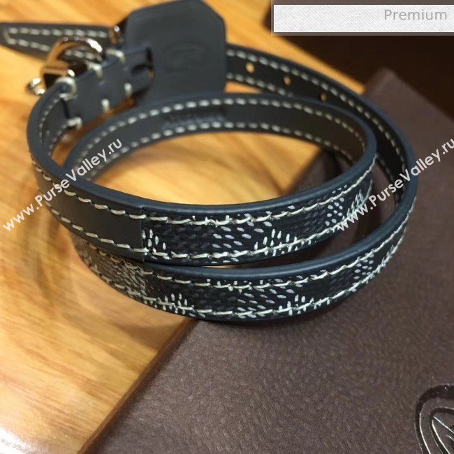Goyard Edmond Leather Strap Bracelet Grey 2020 (TS-20032044)