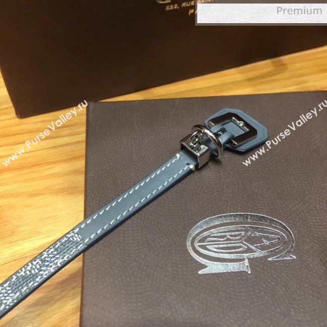 Goyard Edmond Leather Strap Bracelet Grey 2020 (TS-20032044)