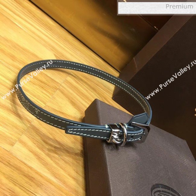 Goyard Edmond Leather Strap Bracelet Grey 2020 (TS-20032044)