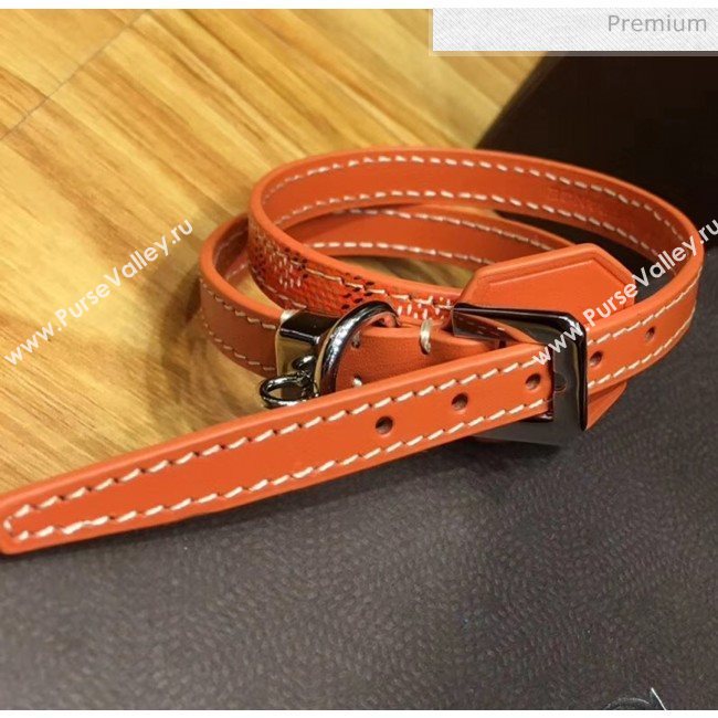Goyard Edmond Leather Strap Bracelet Orange 2020 (TS-20032045)