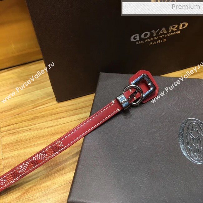 Goyard Edmond Leather Strap Bracelet Red 2020 (TS-20032046)