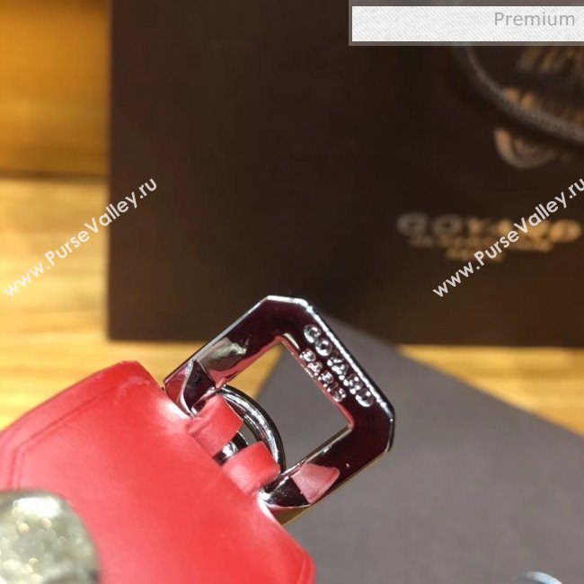 Goyard Edmond Leather Strap Bracelet Red 2020 (TS-20032046)