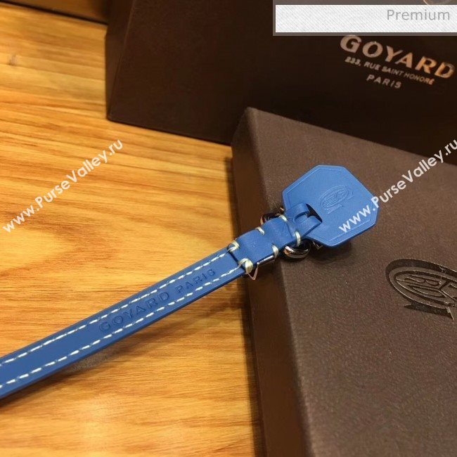 Goyard Edmond Leather Strap Bracelet Blue 2020 (TS-20032047)