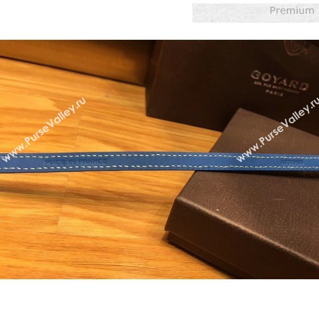 Goyard Edmond Leather Strap Bracelet Blue 2020 (TS-20032047)