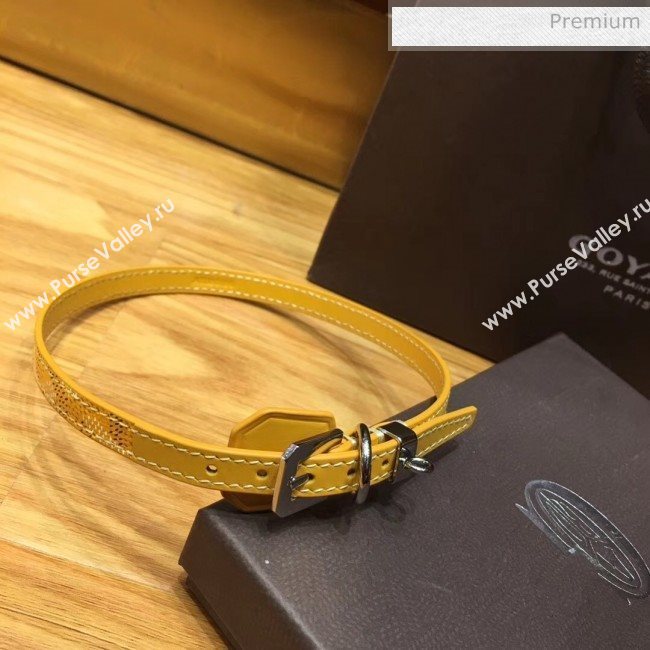 Goyard Edmond Leather Strap Bracelet Yellow 2020 (TS-20032049)