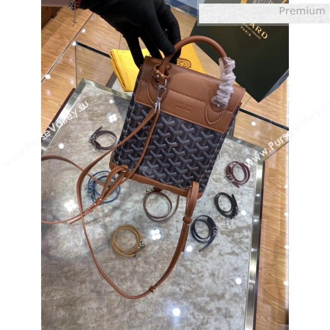 Goyard Alpin Mini Backpack Bag Black/Brown 2020 (TS-20032027)