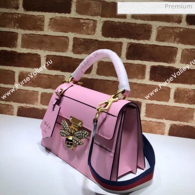 Gucci Queen Margaret GG Small Leather Top Handle Bag 476541 Pink (DLH-20032111)