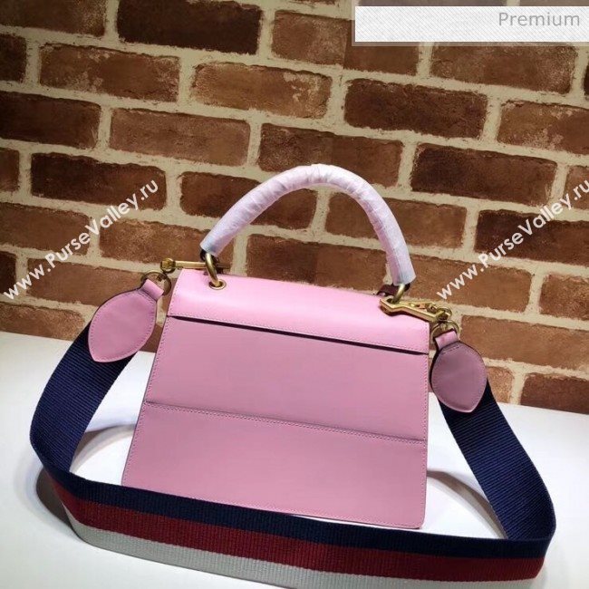 Gucci Queen Margaret GG Small Leather Top Handle Bag 476541 Pink (DLH-20032111)