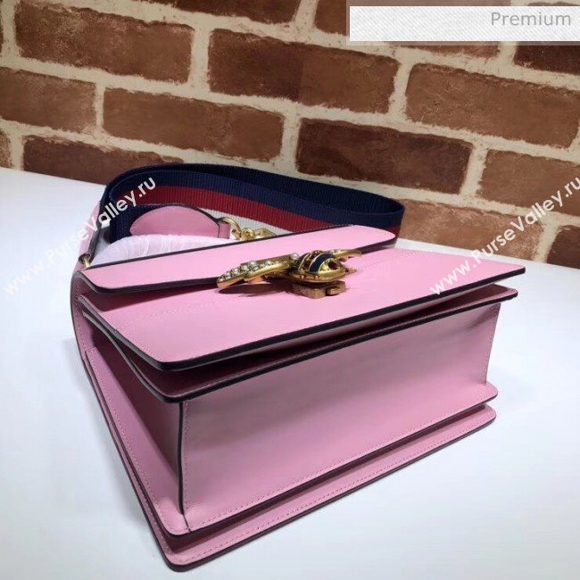 Gucci Queen Margaret GG Small Leather Top Handle Bag 476541 Pink (DLH-20032111)
