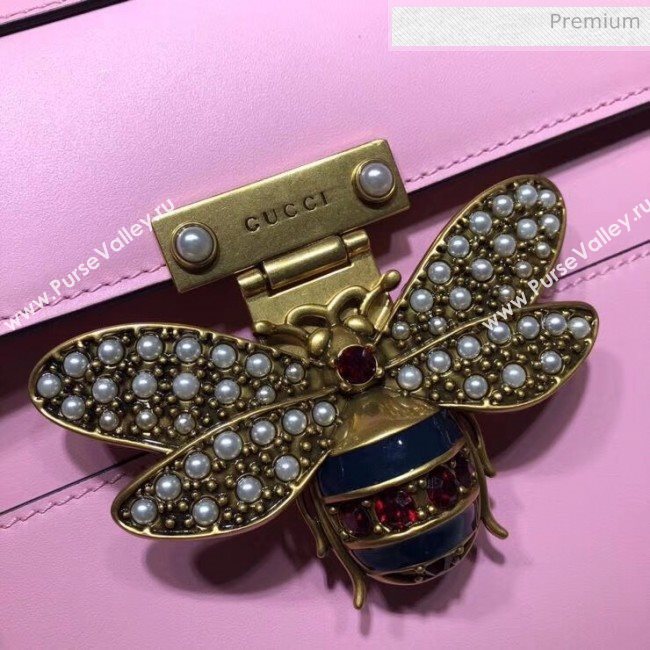 Gucci Queen Margaret GG Small Leather Top Handle Bag 476541 Pink (DLH-20032111)