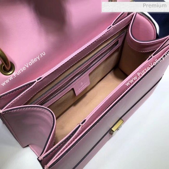 Gucci Queen Margaret GG Small Leather Top Handle Bag 476541 Pink (DLH-20032111)