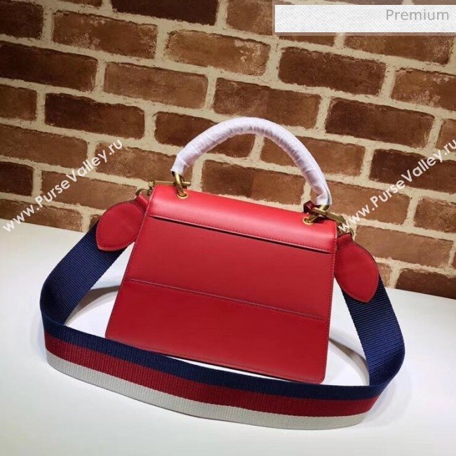 Gucci Queen Margaret GG Small Leather Top Handle Bag 476541 Red (DLH-20032112)