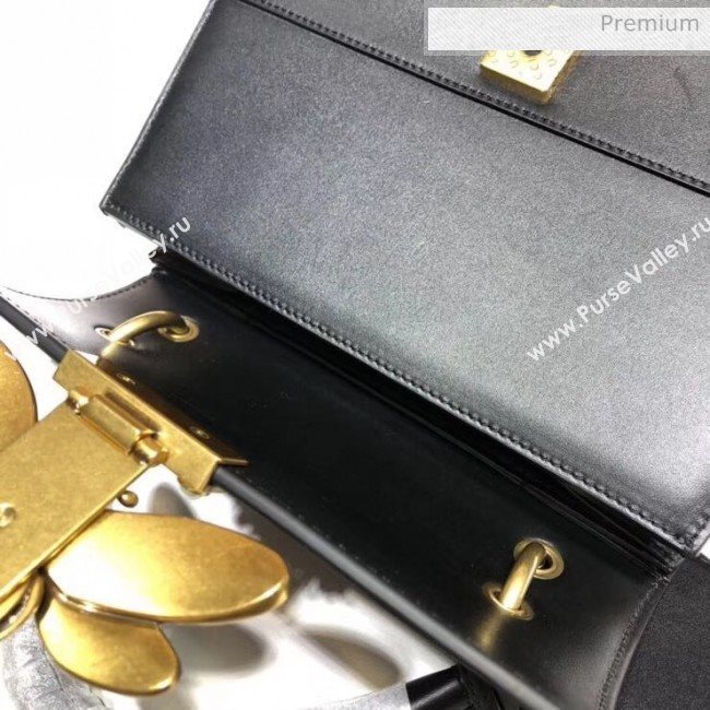 Gucci Queen Margaret GG Small Leather Top Handle Bag 476541 Black (DLH-20032113)