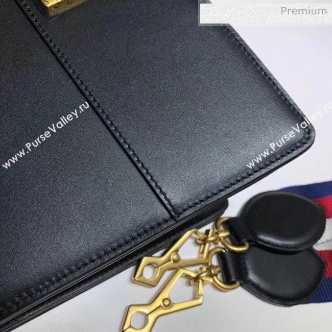Gucci Queen Margaret GG Small Leather Top Handle Bag 476541 Black (DLH-20032113)