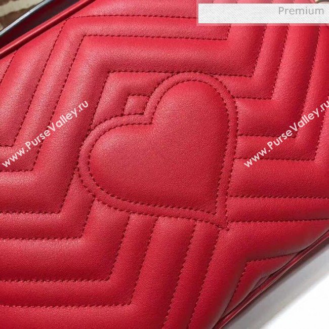 Gucci GG Marmont Matelassé Shoulder Bag 498100 Red (DLH-20032114)