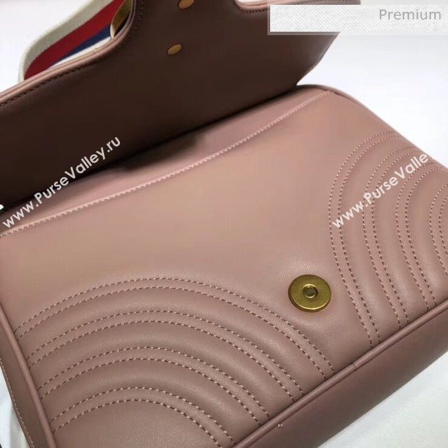Gucci GG Marmont Matelassé Shoulder Bag 498100 Nude Pink (DLH-20032116)