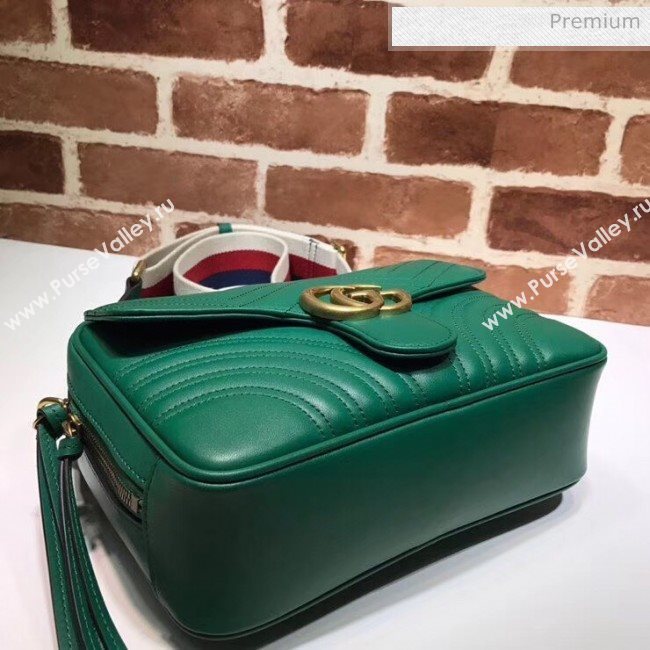 Gucci GG Marmont Matelassé Shoulder Bag 498100 Green (DLH-20032117)