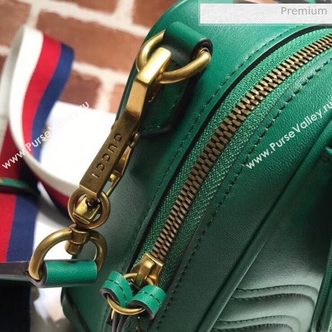 Gucci GG Marmont Matelassé Shoulder Bag 498100 Green (DLH-20032117)