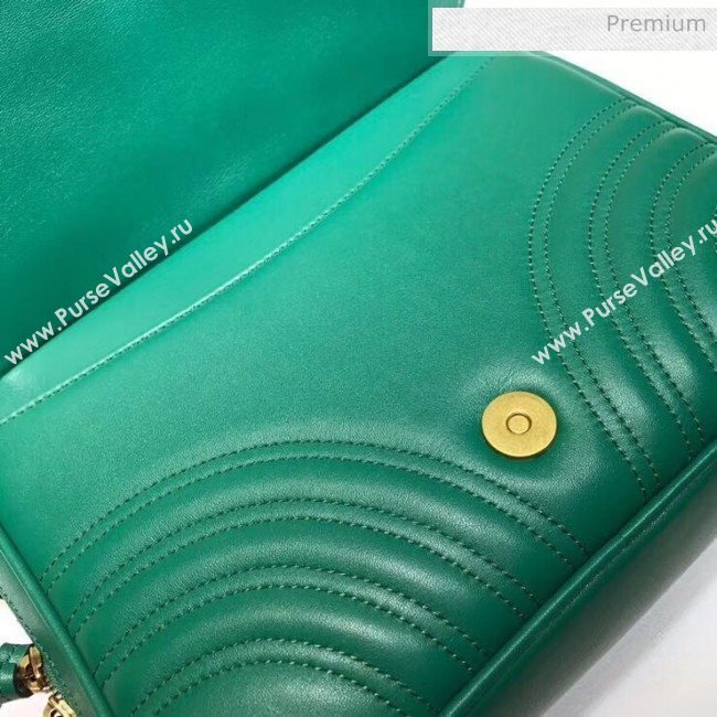 Gucci GG Marmont Matelassé Shoulder Bag 498100 Green (DLH-20032117)