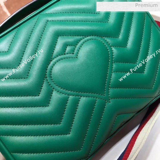 Gucci GG Marmont Matelassé Shoulder Bag 498100 Green (DLH-20032117)