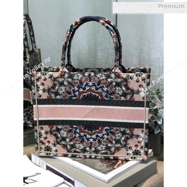 Dior Small Book Tote Bag in Houndstooth Embroidered Canvas 2019  (XXG-20031916)