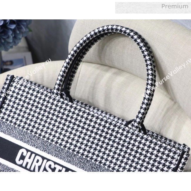 Dior Small Book Tote Bag in Houndstooth Embroidered Canvas 2019 (XXG-20031914)