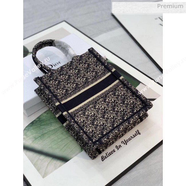 Dior Vertical Book Tote Bag in Tarot Orange Embroidered Canvas Cruise 2020 (XXG-20031901)