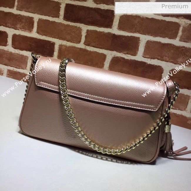 Gucci 336752 Soho Tassel Leather Chain Shoulder Bag Rosy Gold (DLH-20032118)