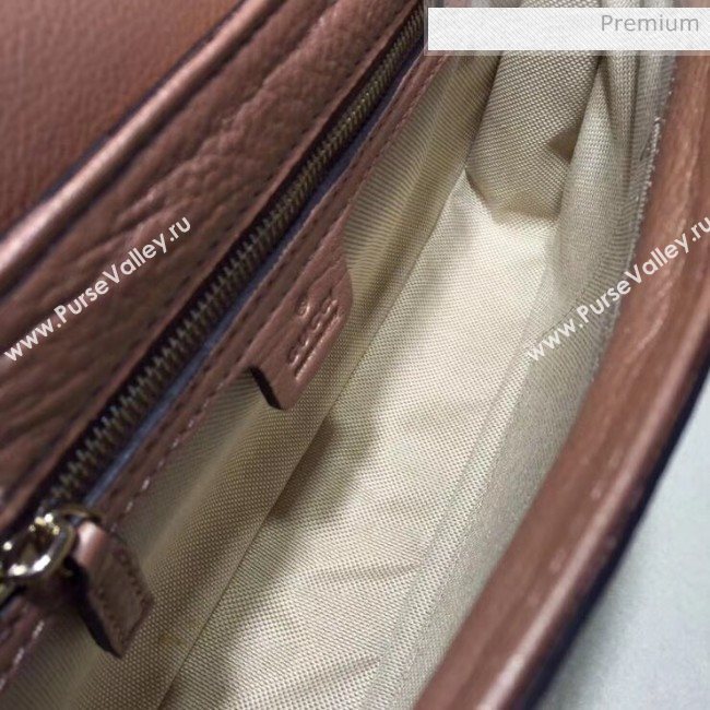 Gucci 336752 Soho Tassel Leather Chain Shoulder Bag Rosy Gold (DLH-20032118)