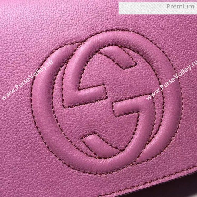 Gucci 336752 Soho Tassel Leather Chain Shoulder Bag Rosy (DLH-20032119)