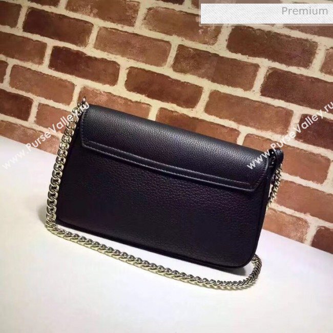 Gucci 336752 Soho Tassel Leather Chain Shoulder Bag Black (DLH-20032126)