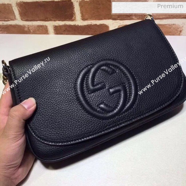 Gucci 336752 Soho Tassel Leather Chain Shoulder Bag Black (DLH-20032126)