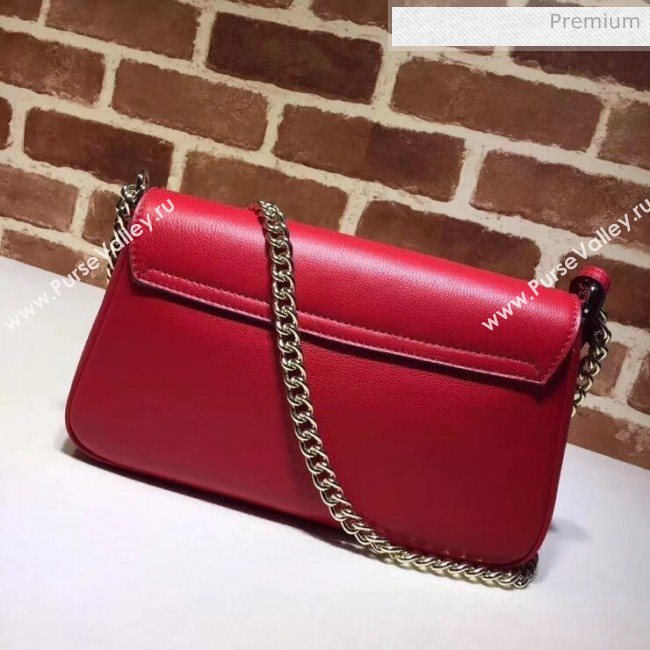 Gucci 336752 Soho Tassel Leather Chain Shoulder Bag Red (DLH-20032125)