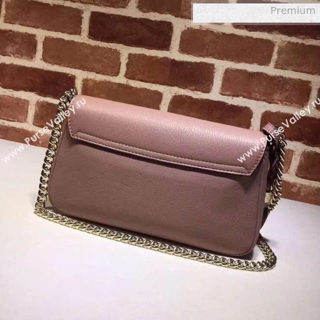 Gucci 336752 Soho Tassel Leather Chain Shoulder Bag Nude Pink (DLH-20032124)