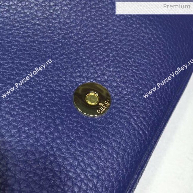 Gucci 336752 Soho Tassel Leather Chain Shoulder Bag Blue (DLH-20032123)