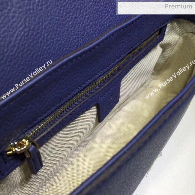 Gucci 336752 Soho Tassel Leather Chain Shoulder Bag Blue (DLH-20032123)