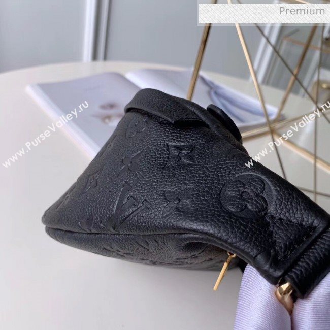 Louis Vuitton Monogram Empreinte Leather Bumbag/Belt Bag M44812 Black 2019 (KIKI-9092534)