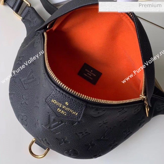 Louis Vuitton Monogram Empreinte Leather Bumbag/Belt Bag M44812 Black 2019 (KIKI-9092534)